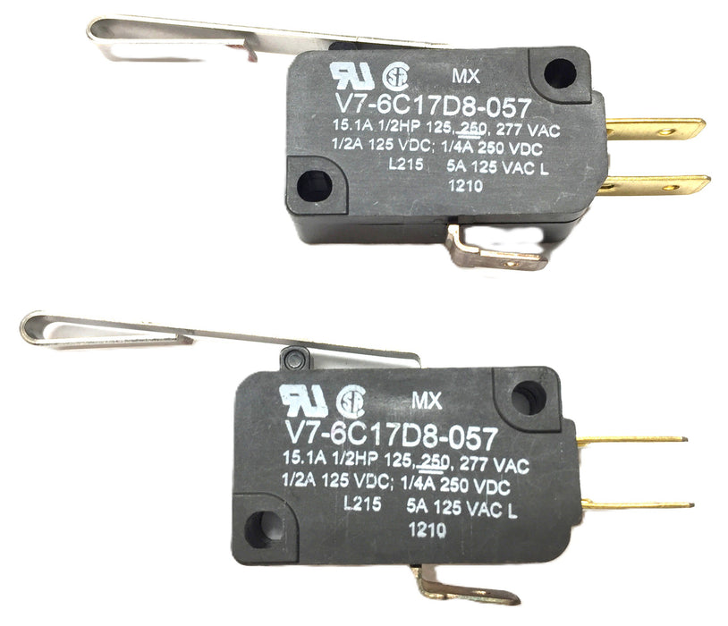 Microswitch 15.1A 1/2HP Microswitch V7-6C17D8-057 [Lot of 2] NOS