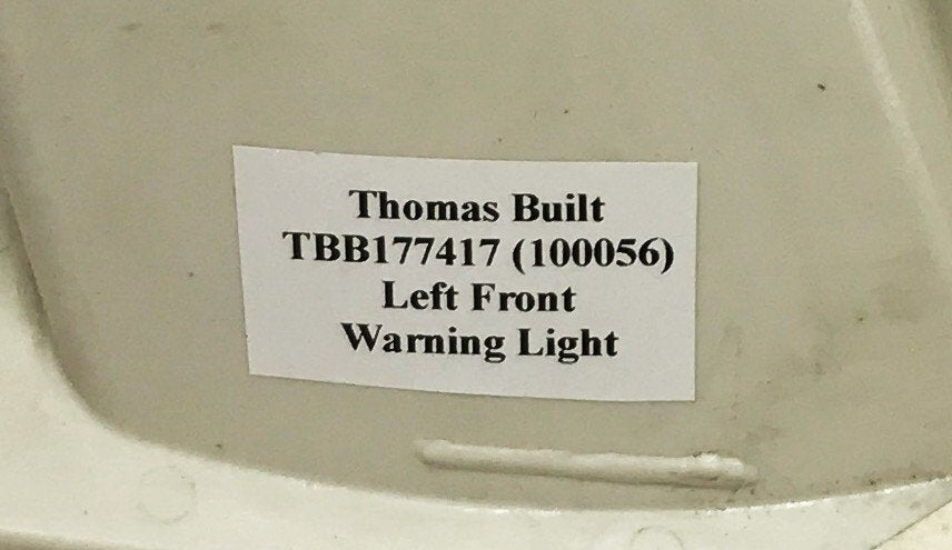 Thomas Built Left Front Warning Light Assembly TBB177417 (Damaged) NOS