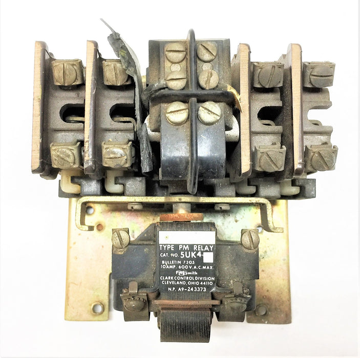 AO SMITH PM Type Relay Bulletin 7305 10A/600VAC 5UK4 USED