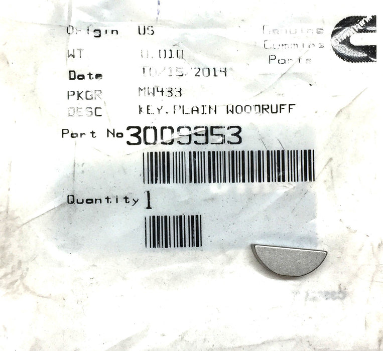 Cummins Woodruff Key 3009953 [Lot of 4] NOS
