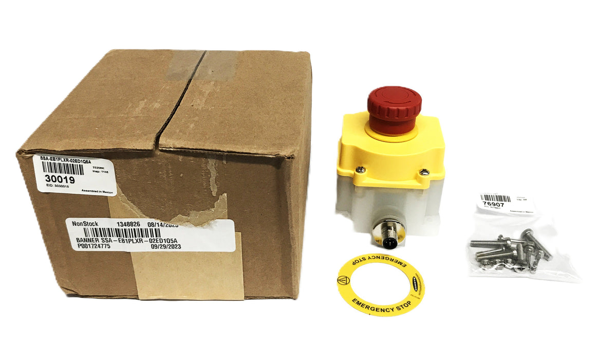 Banner Flush Mount Emergency Stop Button 2ED1Q5A NOS