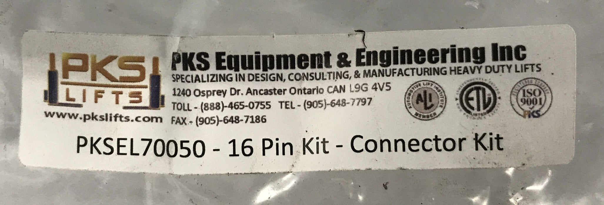 PKS 16-Pin Connector Kit PKSEL70050 NOS