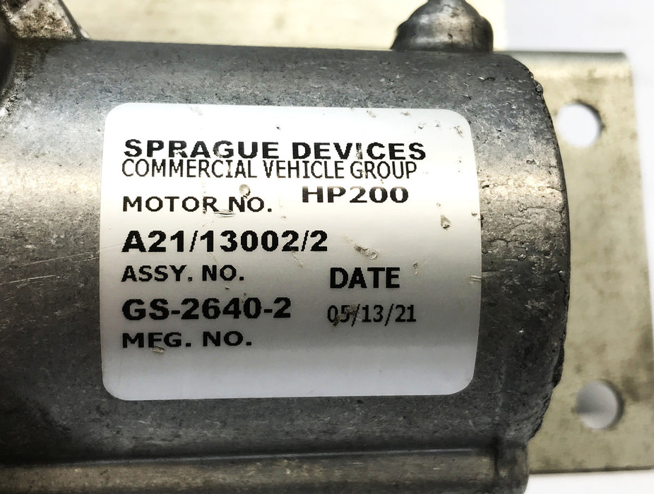 Sprague HP200 Wiper Motor Assembly A21/13002/2 NOS