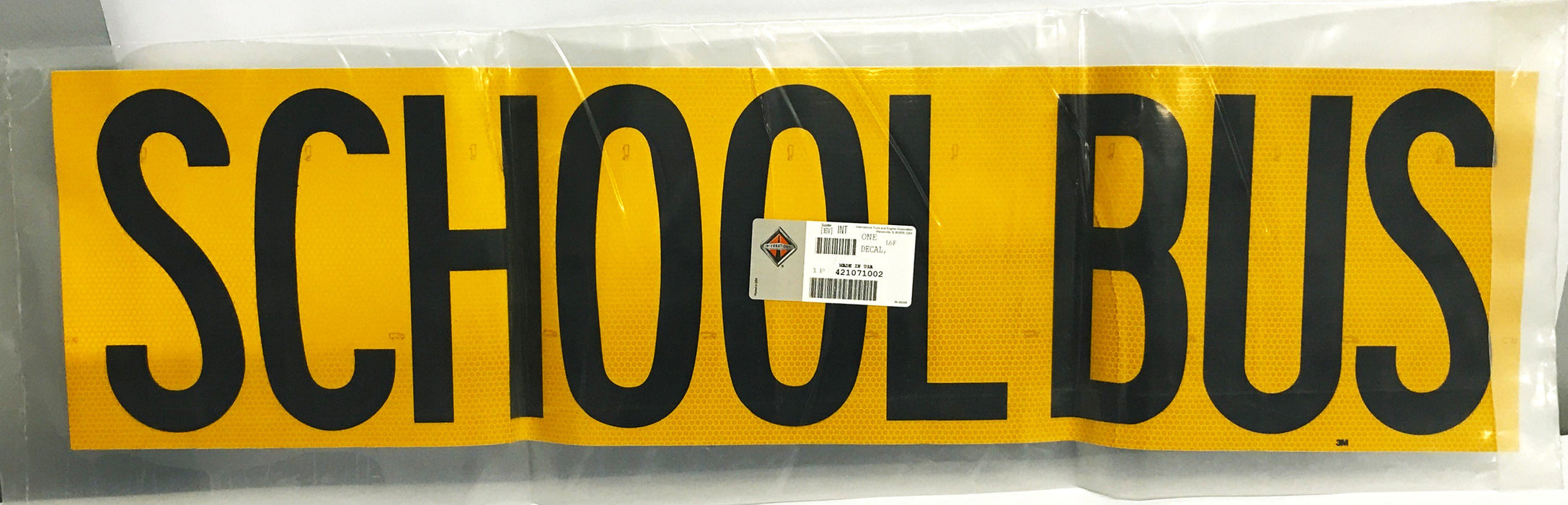 International/3M 36 inch x 9-1/4 inch "School Bus" Decal NOS