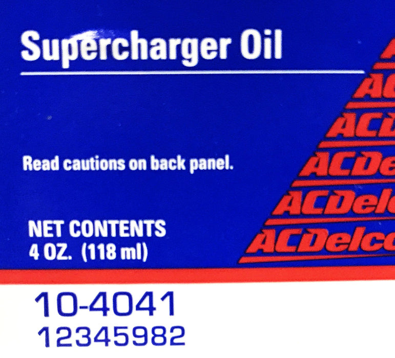 ACDelco Supercharger Oil, 4oz Bottle 10-4041-12345982 [Lot of 8] NOS - GTS SPECIAL