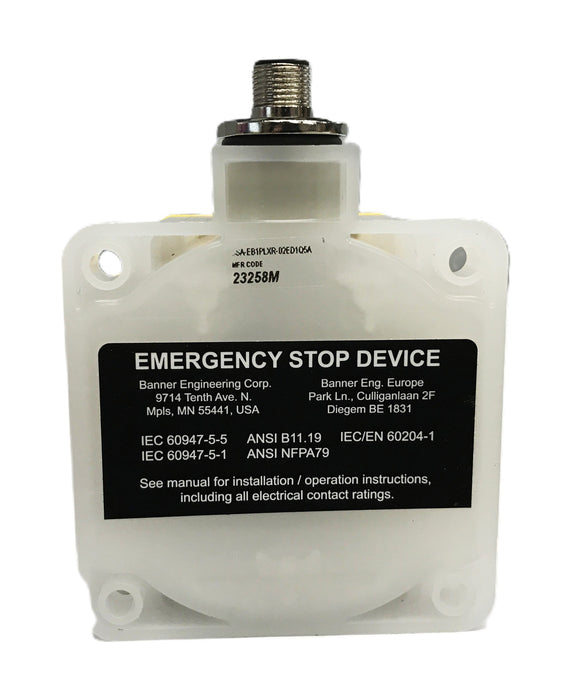 Banner Flush Mount Emergency Stop Button 2ED1Q5A NOS