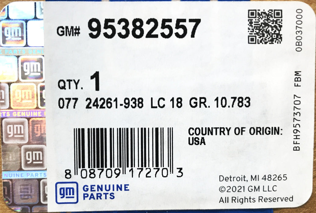 GM Window Regulator Assembly 95382557 NOS