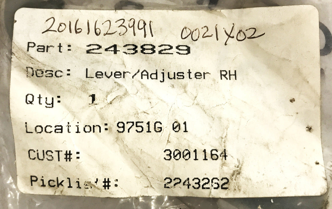 GEHL Adjuster Lever 243829 [Lot of 2] NOS