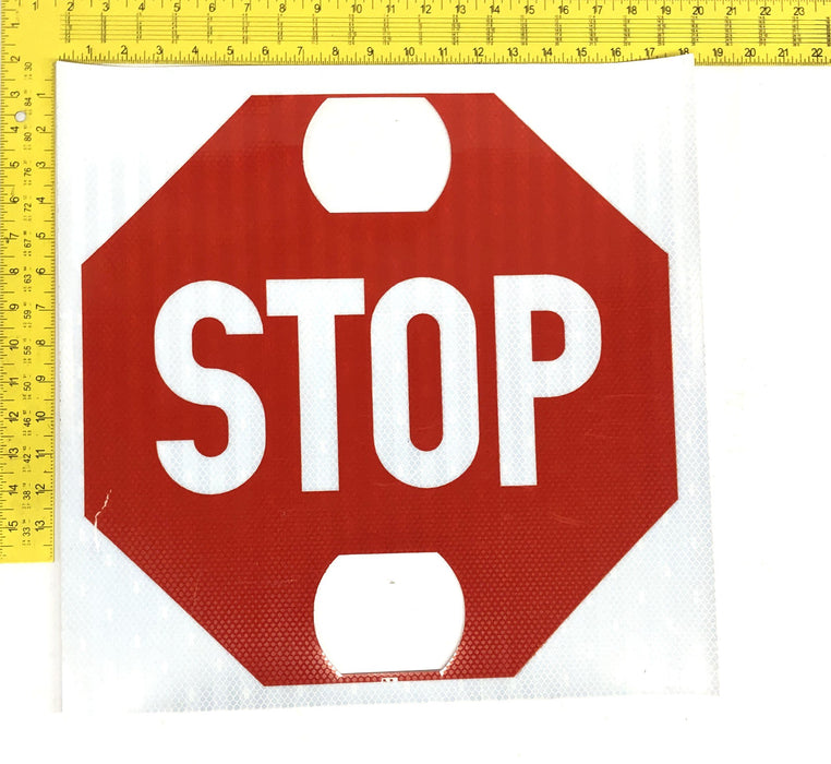 Unbranded 18x18 Inch Stop Sign Decal [Lot of 2] NOS