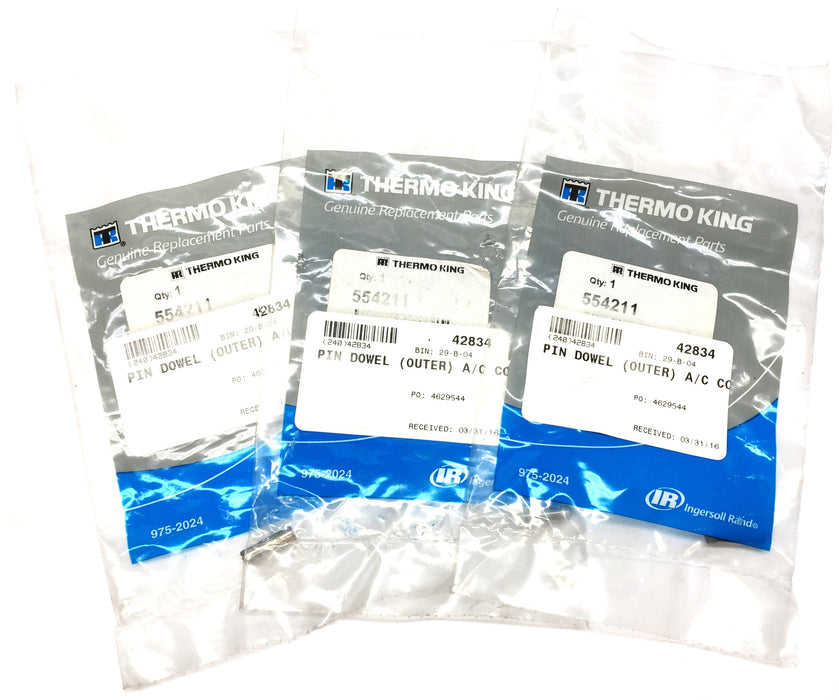 Thermo King Outer Pin Dowel 554211 [Lot of 3] NOS