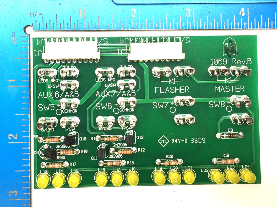 RC Tronics S1069 Switch Panel Circuit Board RCT-1067/J4 (Rev. B) NOS