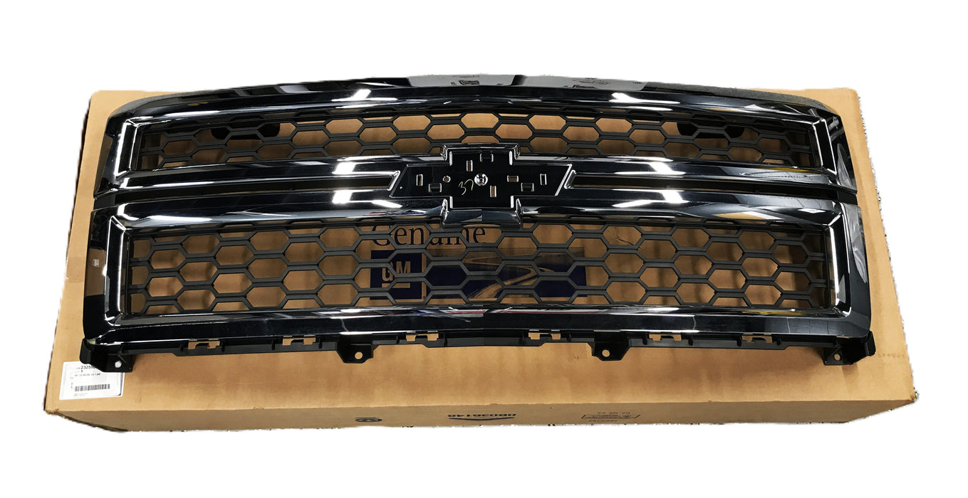 GM OEM Black Front Grille with Chrome Surround 23259620 NOS