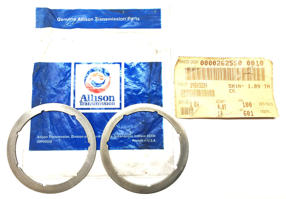 Allison Automatic 1.89mm Thick Shim 29503224 [Lot of 2] NOS
