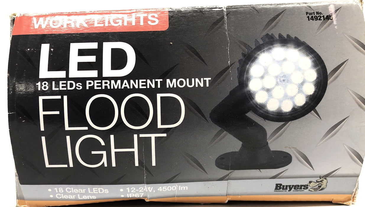 Buyers 18 LEDs Permanent Mount Flood Light Missing Hardware 1492145 NOS