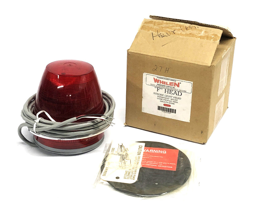 Whelen Red Dome-Profile Permanent Mount Strobe Light Head "F Head" NOS - GTS SPECIAL