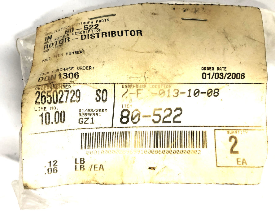 Intrupa Red Forklift Rotor 80-522 NOS