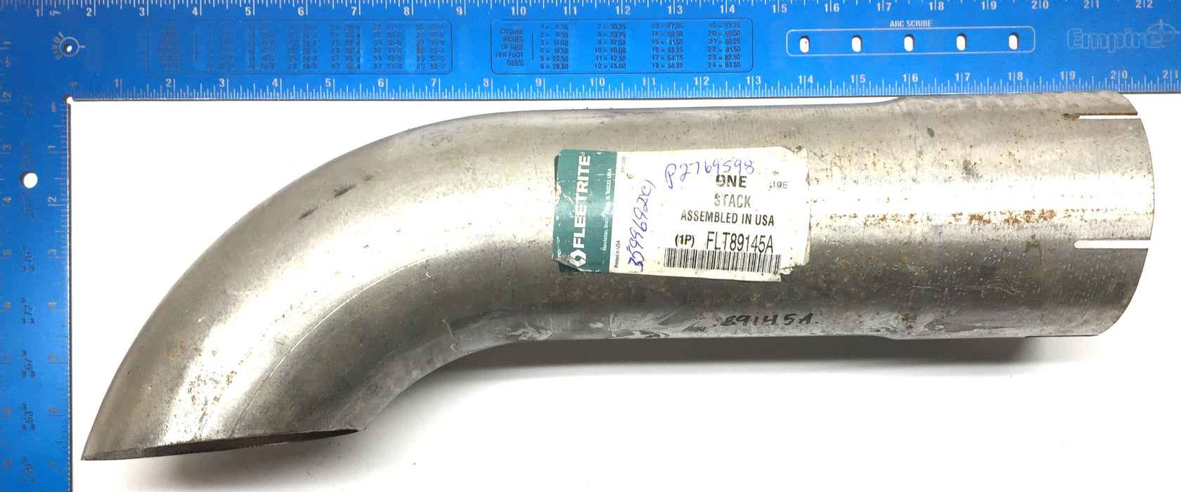 Nelson/Fleetrite Curved Exhaust Stack Pipe 89145A NOS