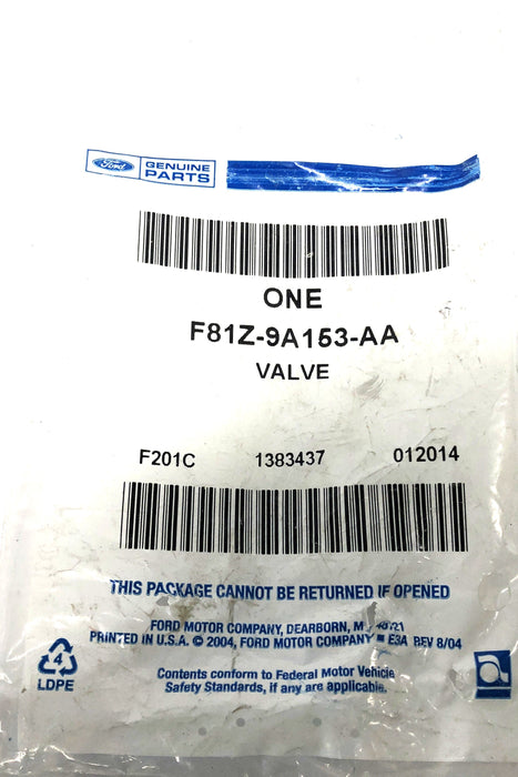 Ford Valve Assembly F81Z-9153-AA NOS