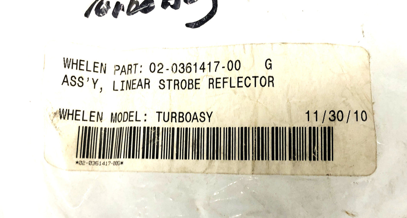Whelen Linear Strobe Reflector Assembly 02-0361417-00 G NOS - GTS SPECIAL