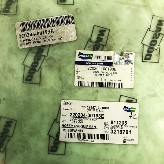 Doosan Cabin Ice Box Cover 220204-00193E NOS