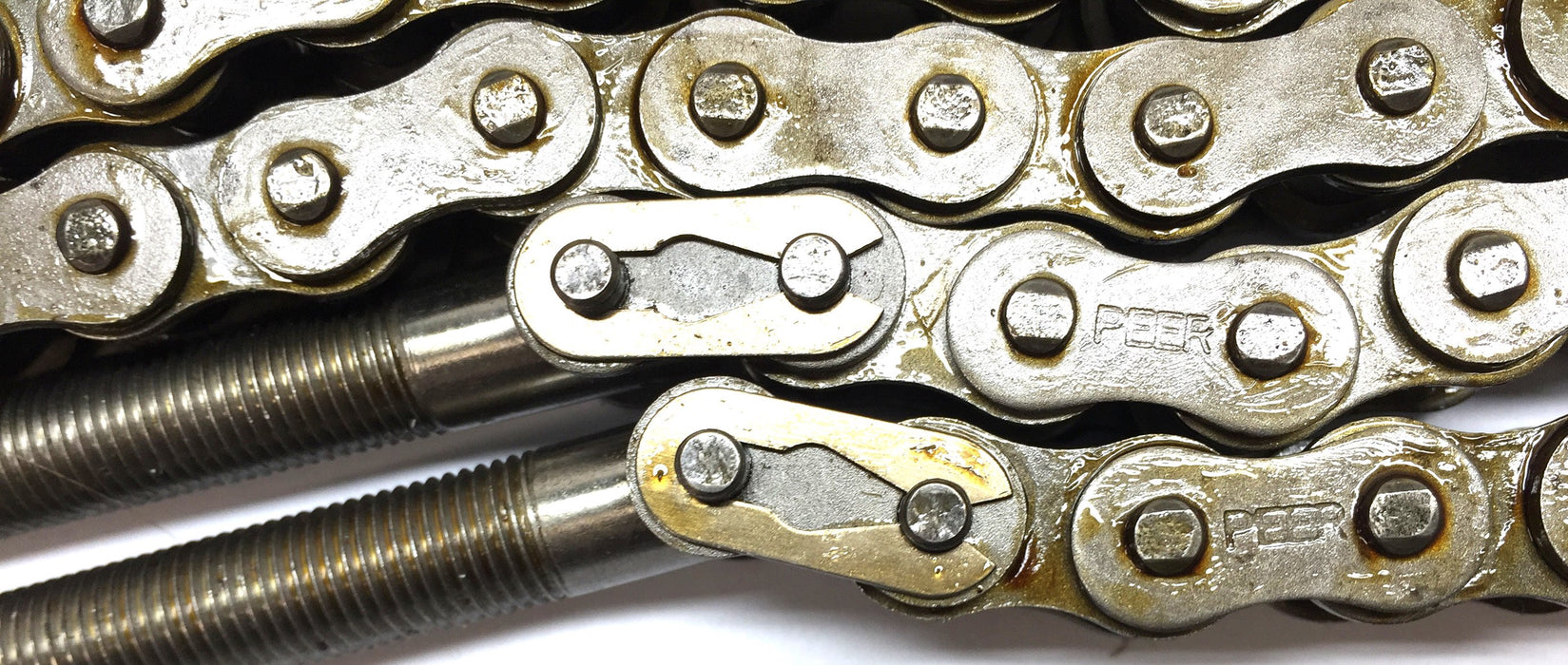 Peerless 76" Rod end-to-Rod end ANSI 40 Stow and Deploy Roller Chain NOS