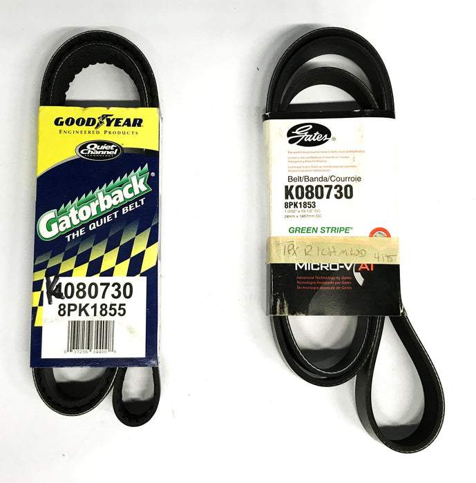 Goodyear/Gates Serpentine V-Belt 4080730/K080730 [Lot of 2] NOS