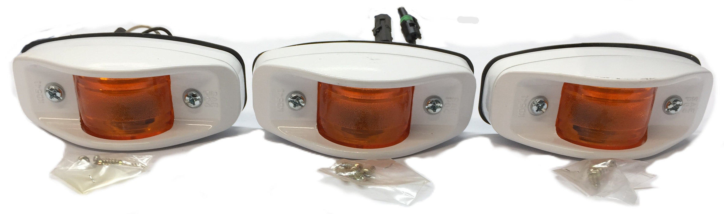 KD Lamp/New Flyer White Side Turn Amber Marker Light KD541 [Lot of 3] NOS