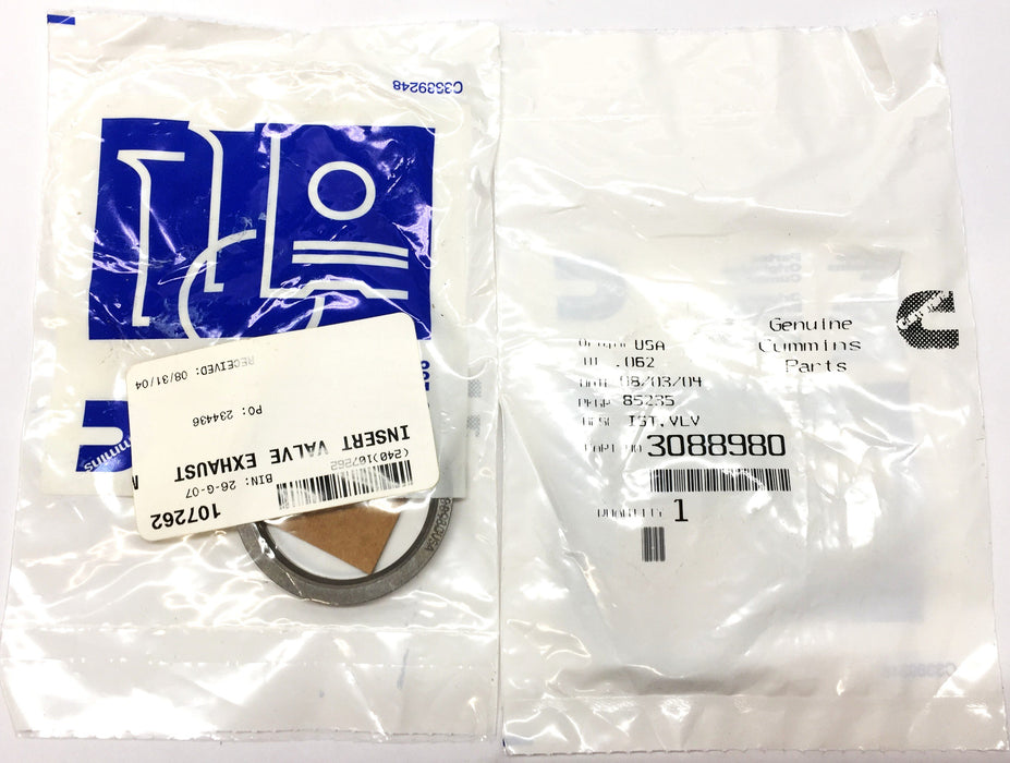 Cummins Valve Insert 3088980 [Lot of 2] NOS