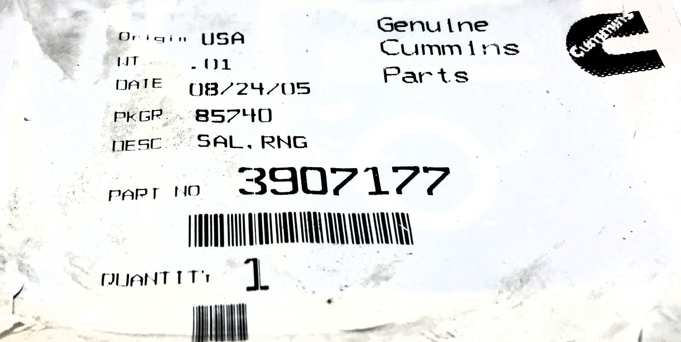 Cummins Rectangular Ring Seal 3907177 [Lot of 6] NOS