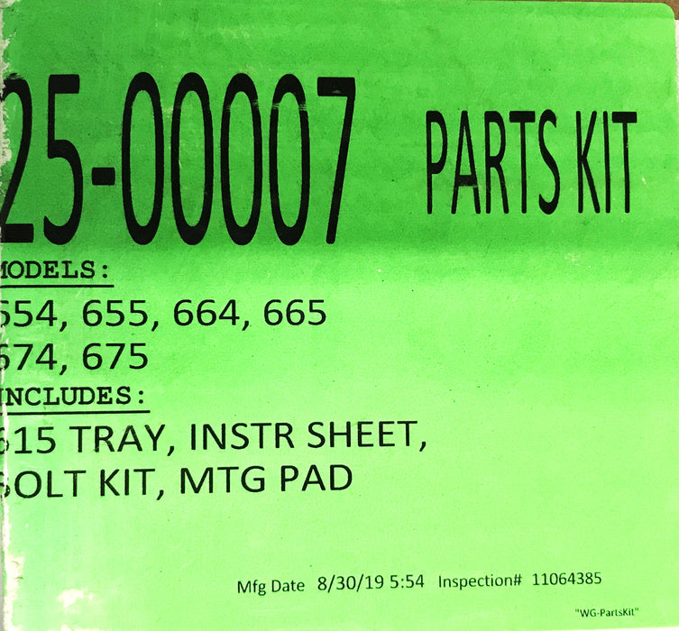 Weather Guard Parts Kit 25-00007 NOS