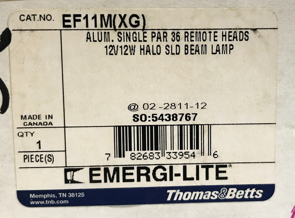 Thomas & Betts EF11 Series Single Emergi-Lite EF11M(XG) NOS