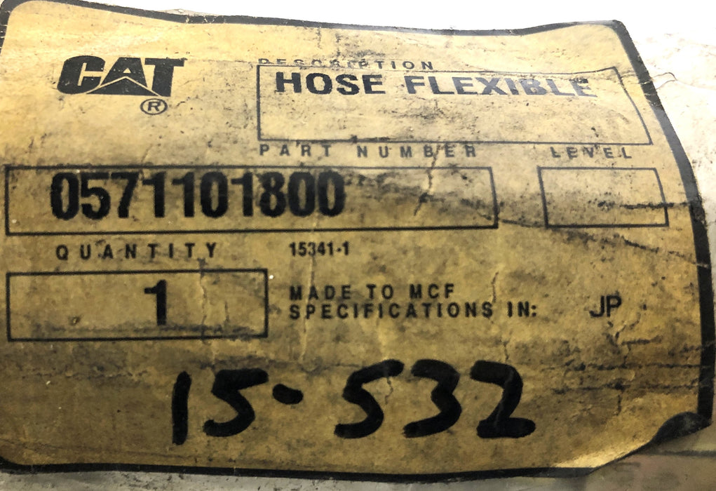 CAT Lift Trucks Flexible Hose 0571101800 NOS