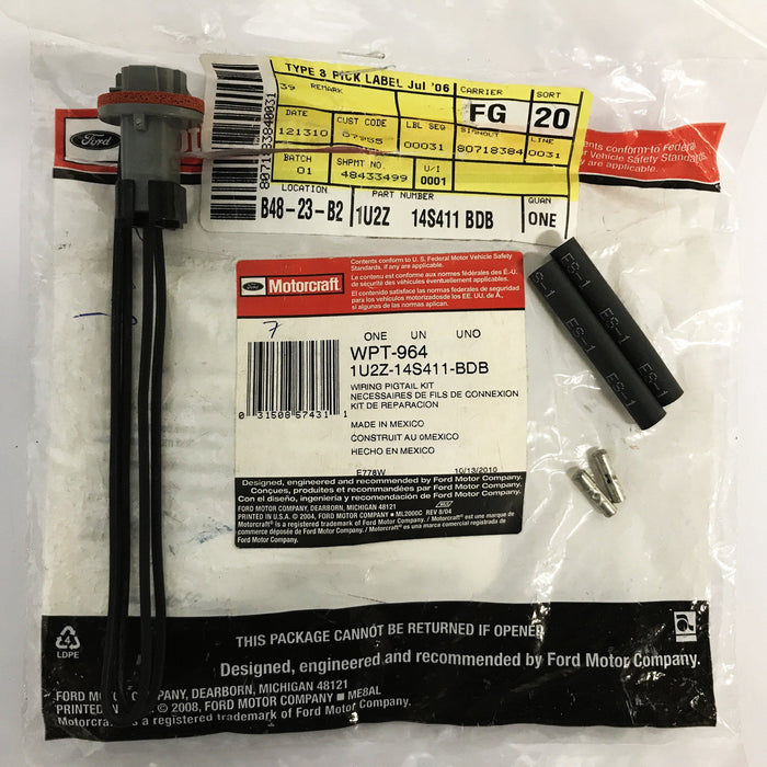 Motorcraft Wiring Pigtail Kit WPT-964 [Lot of 2] NOS