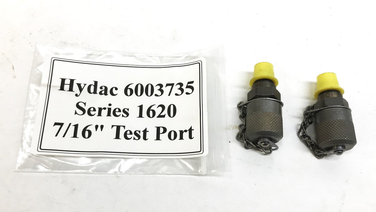 Hydac 1620 Series 7/16-20 UNF Test Port 6003735 [Lot of 2] NOS