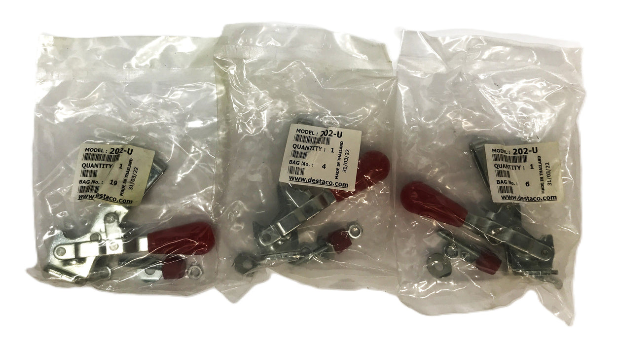 Destaco Vertical Hold-Down Locking Clamp 202-U [Lot of 3] NOS