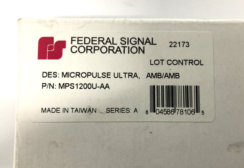Federal Signal 12-LED Amber Micropulse Ultra Light MPS1200U-AA NOS