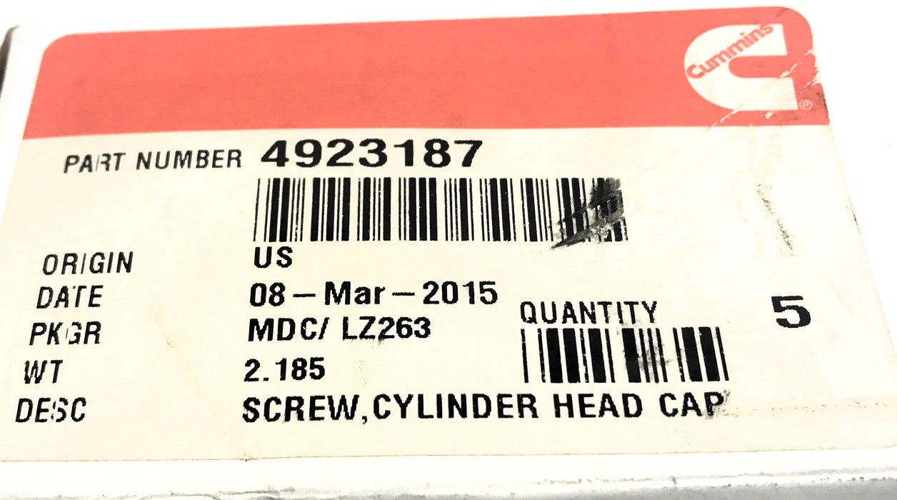 Cummins Box of (4) Fracture Resistant Screw 4923187 NOS