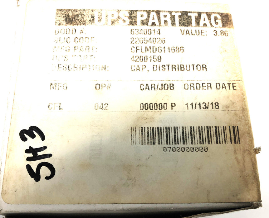 Sage Parts Distributor Cap C563P NOS