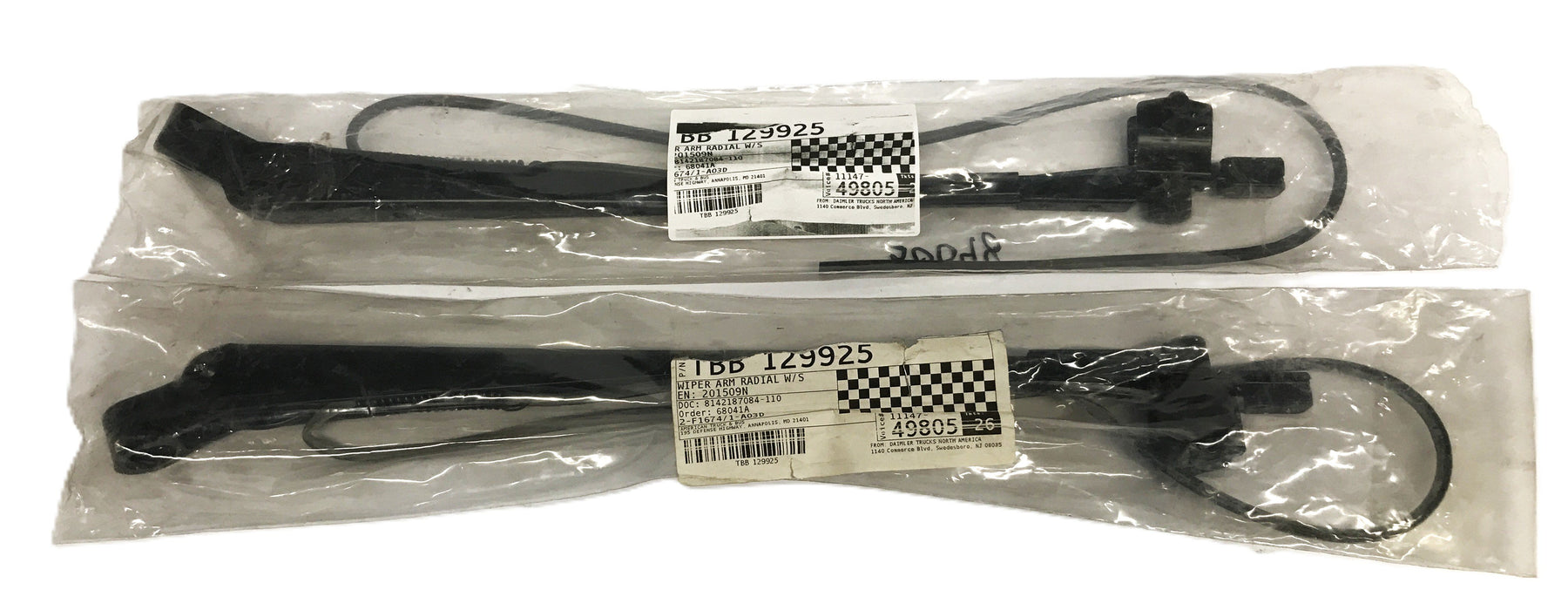 Thomas Built Radial Wiper Arm TBB129925 [Lot of 2] NOS