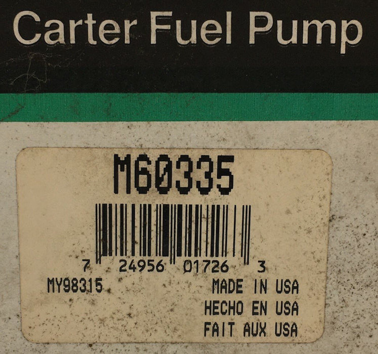 Carter Fuel Pump Assembly M60335 NOS