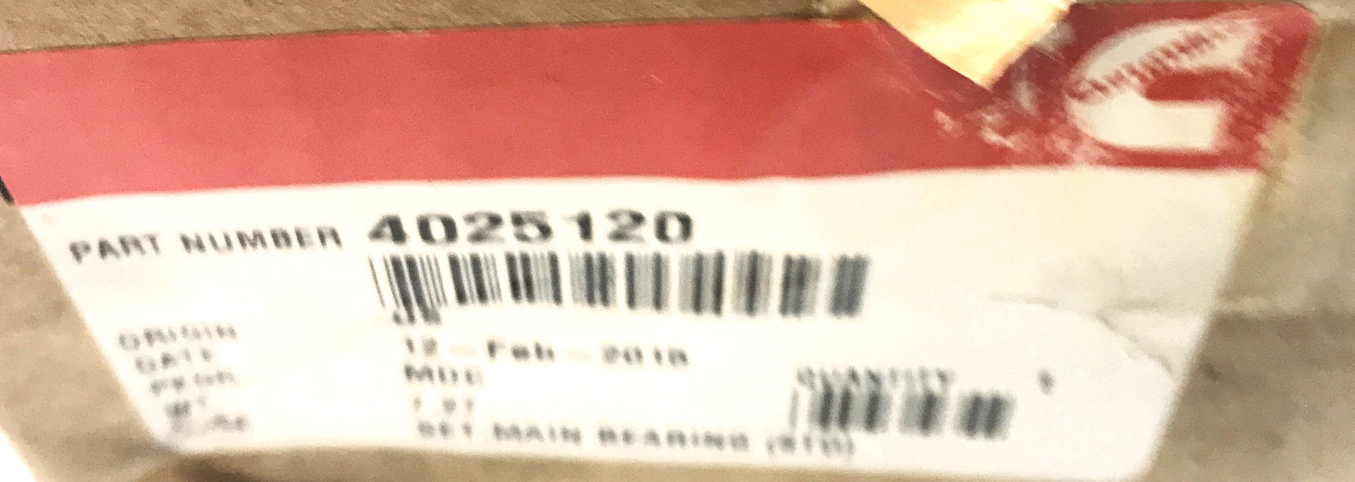 Cummins Main Bearing Set 4025120 NOS
