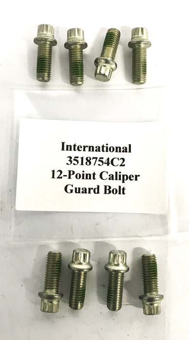 International 12-Point Caliper Guard Bolt 3518754C2 [Lot of 8] NOS