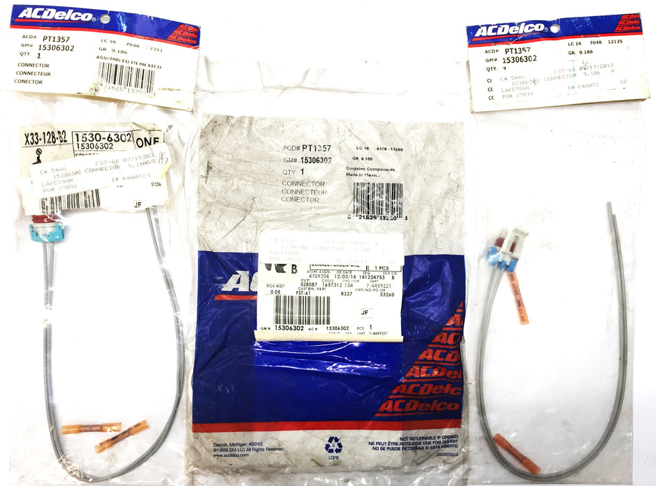 ACDelco/GM Connector PT1357 (15306302) [Lot of 3] NOS
