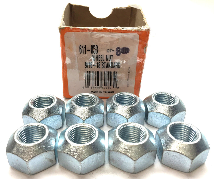 Dorman 9/16-18 Standard Wheel Nut 611-053 [Lot of 8] NOS
