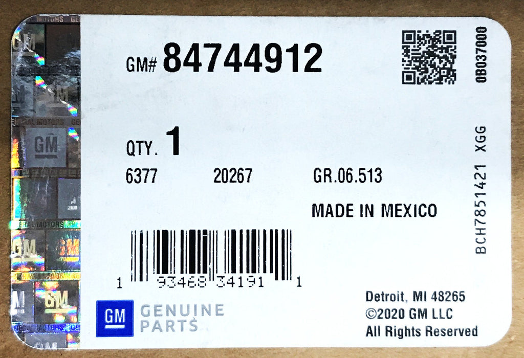 GM Black Leather Steering Wheel Assembly 84744912 NOS