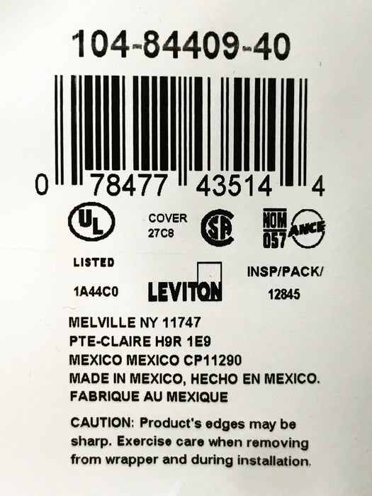 Leviton 2-Gang 2-Port Stainless Steel Wall Plate 84409-40 [Lot of 9] NOS