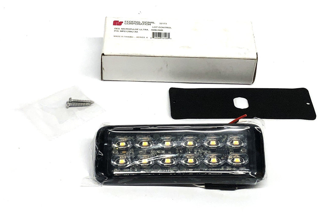 Federal Signal 12-LED Amber Micropulse Ultra Light MPS1200U-AA NOS