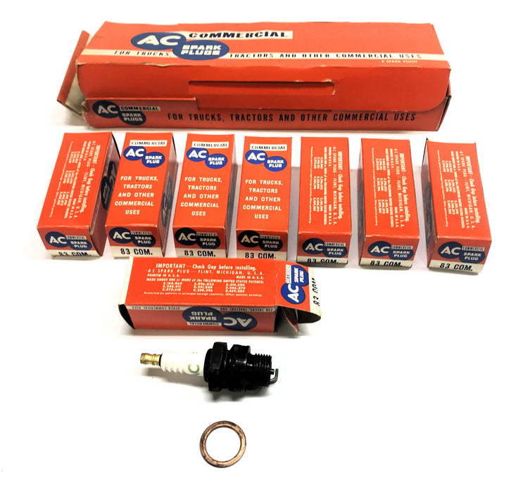 ACDelco Box of (8) Spark Plugs 83COM (1559464) Vintage NOS