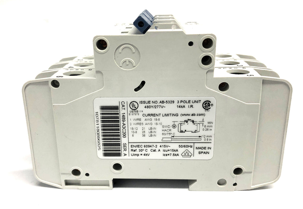 Allen-Bradley Industrial Circuit Breaker 1489-A3C200 NOS