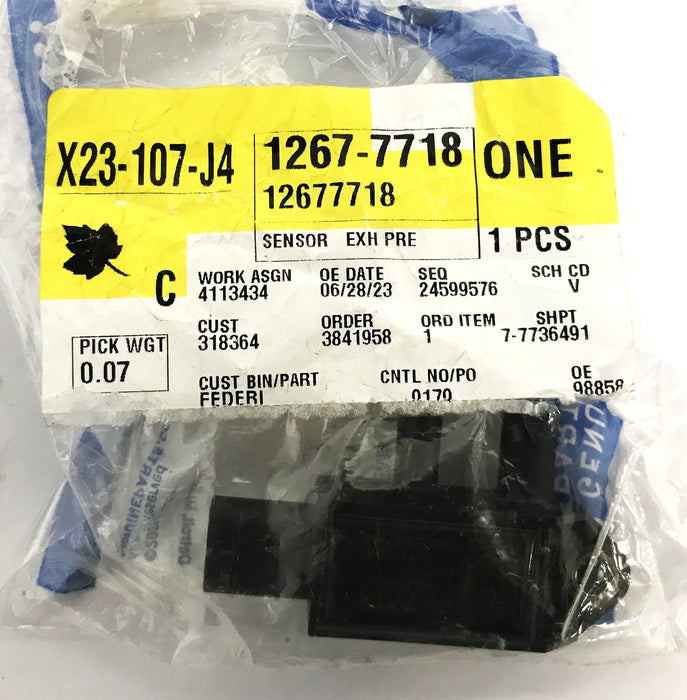 GM Emission Components Pressure Sensor 12677718 NOS